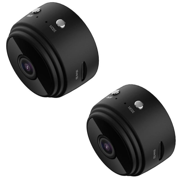 2kpl Mini Piilotettu Vakoilukamera Langaton Wifi Ip Kotiturvallisuus HD 1080p Dvr Night Vision Balck