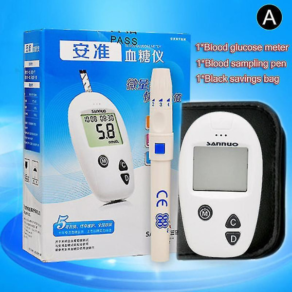 Blodsukkermåler Monitoreringssystem Maskintester Bærbar Test Sukker Diabetes