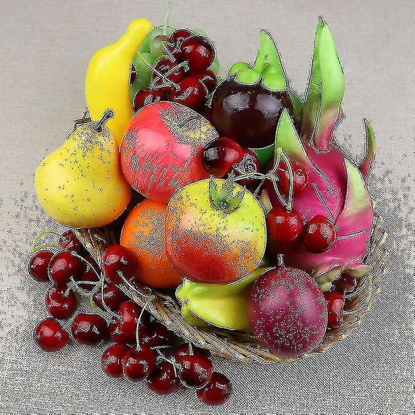 3 stk Realistisk kunstig frugt falsk frugt til dekoration