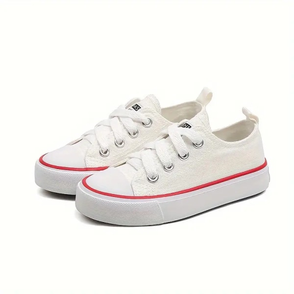 Girls Canvas Shoes, Lightweight Breathable Non Slip Comfy Sneakers For Spring