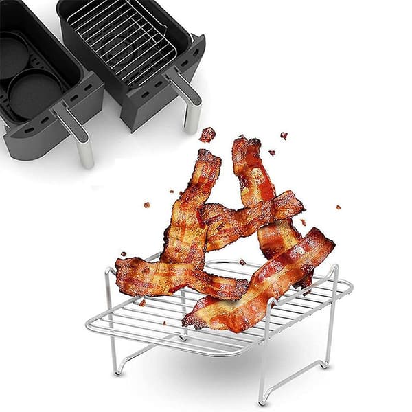 Air Fryer Stativ Til Ninja Dz201/dz401 Foodi Tilbehør Rustfrit Stål Multi-lags Stabelbar Dehydrator