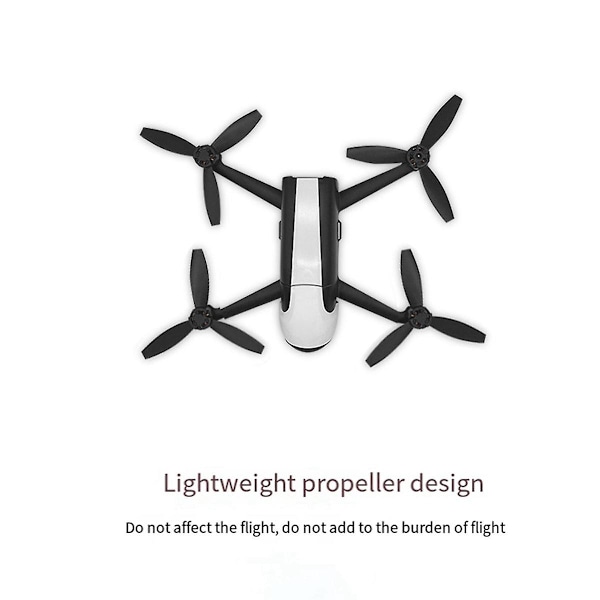 4 st Passar för Parrot Bebop 2 Drone Propellerblad Drone Tillbehör Svart