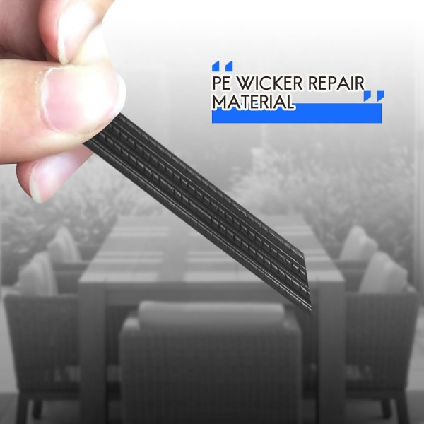 Flat Pe Rattan Plast Wicker For Stol Recliner Sofabord Rattan møbler Reparasjon (fire linjer/b