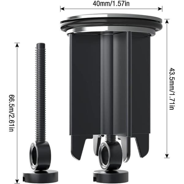 40 mm 2-pak premium universal vaskprop. Rustfrit stål og kalkafvisende. Til håndvaske og bideter. Badeværelse