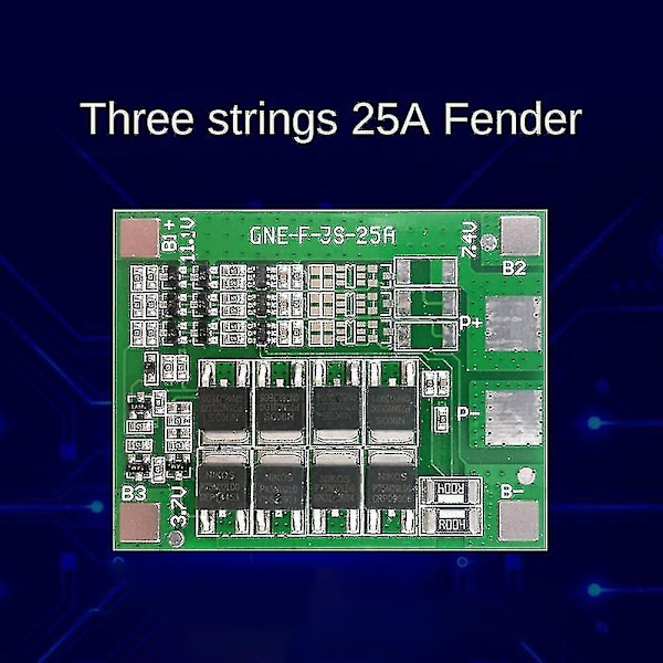 3s 12v 25a Styrkortet Bms Charr Med Förbättrad Pcb B