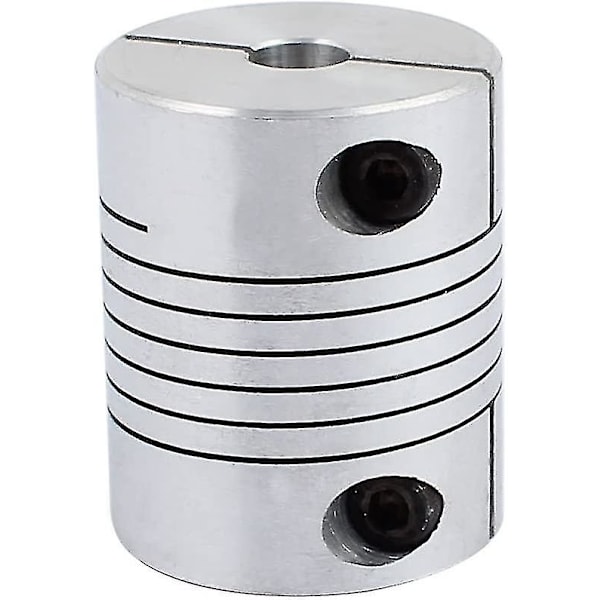 8mm til 10mm Akselkobling 19mm Længde 25mm Diameter Trinmotor Kobling Aluminium Legering Ledforbindelse Til 3d Printer Cnc Maskine Diy Encoder