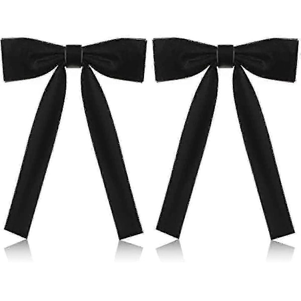 2-pack Västernslips för män Kentucky Slips Clip-On Fluga Colonel Sanders Svart Denim Fluga Party Svart One Size 2-18-Good-Yvan