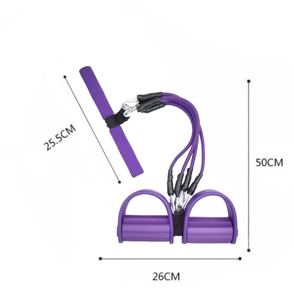 Elastisk Dragrep Träningsredskap för Mage Midja Ben Stretching Slimming Träning, 4