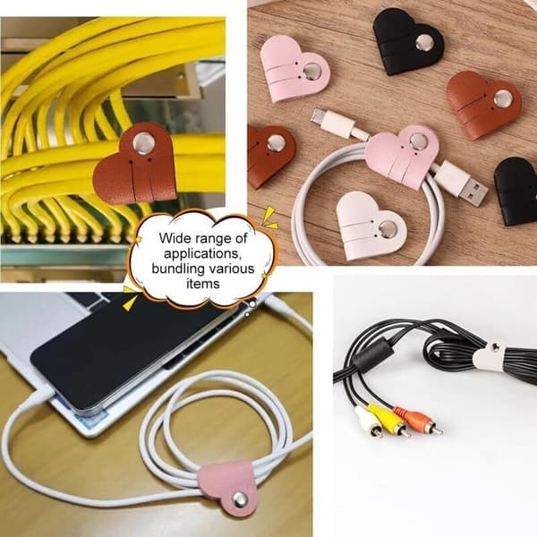4-pack återanvändbara buntband, kabelhanteringssystem. Kabelklämma