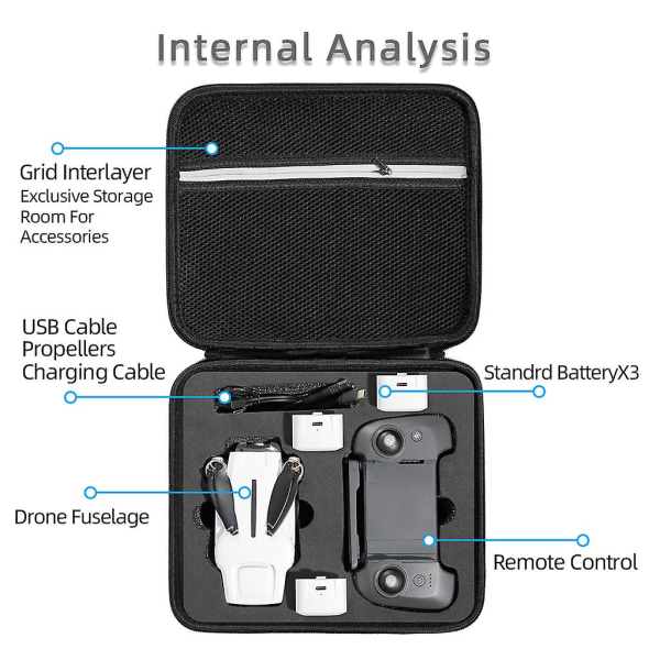 Drooni säilytyskassi vedenkestävä sopii Fimi X8 Mini:lle Kestävä olkalaukku