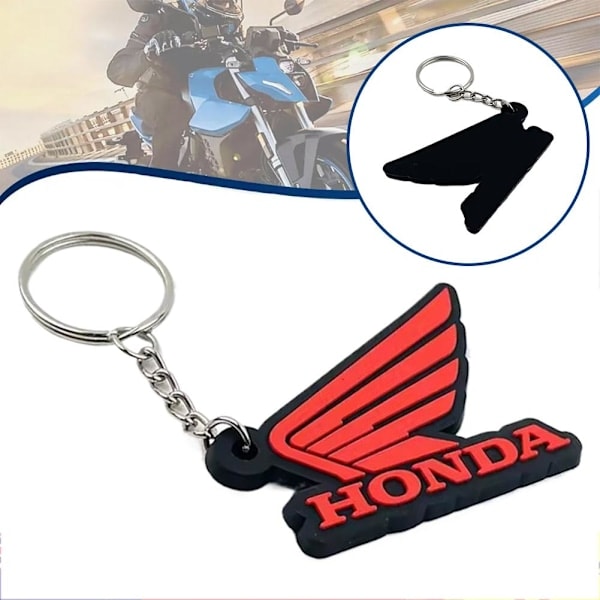 Honda-moottoripyörän avaimenperä, kumiavainperä, logoavainperä, 3D-pieni