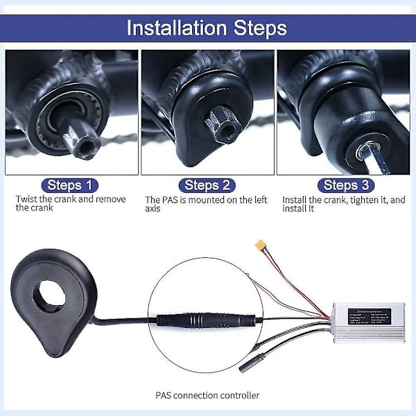 1 stk. Cykel Power Pedal Assist Sensor & 1 stk. E-cykel Finger Thumb Throttle Ft-21x Ebike Accelerator