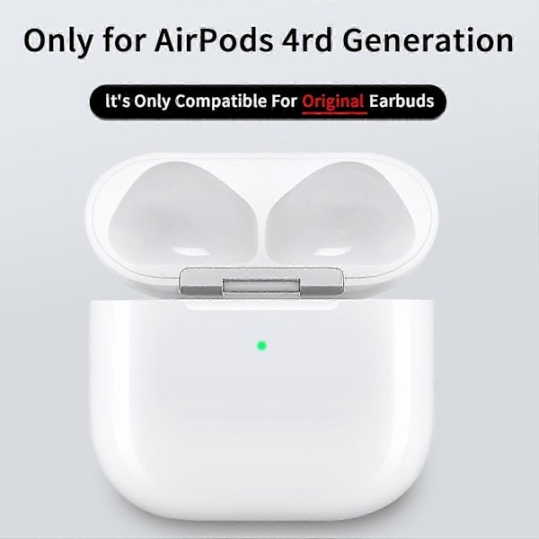 För Air, Pods 4 Laddningsfodral Bluetooth Hörlurar USB-C Port Trådlöst Laddningsfodral