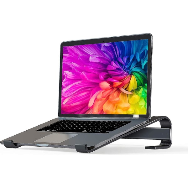 Laptop Stativ Til Skrivebord, Soqool Computer Stativ Forhøjelse Til Skrivebord, Ventileret Ergonomisk Aluminium Notebook Stativ Kompatibel Med Macbook Air Pro Dell Xps Hp 1