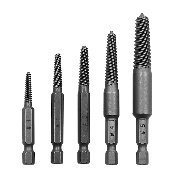 5x Hexskaft Spiral Flute Boltudtrækker Sæt Brudt Boltudtrækker Til Industri