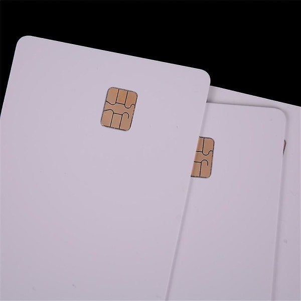 5 stk Iso Pvc Ic Med Sle4442 Chip Blank Smart Card - Hvit