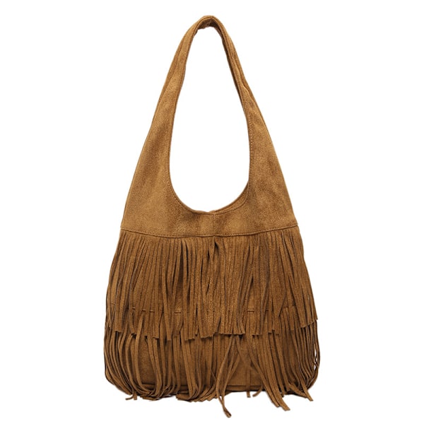 Europæisk og amerikansk retro frostet kvast taske høj kvalitet niche underarms skuldertaske stor kapacitet doven stil pendler tote taske Brown