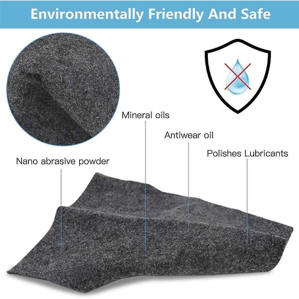 Nano Sparkle Cloth (6 stk) For lett lakkering av bilripereparasjon - Fjern riper på overflaten med Nano Magic Cloth