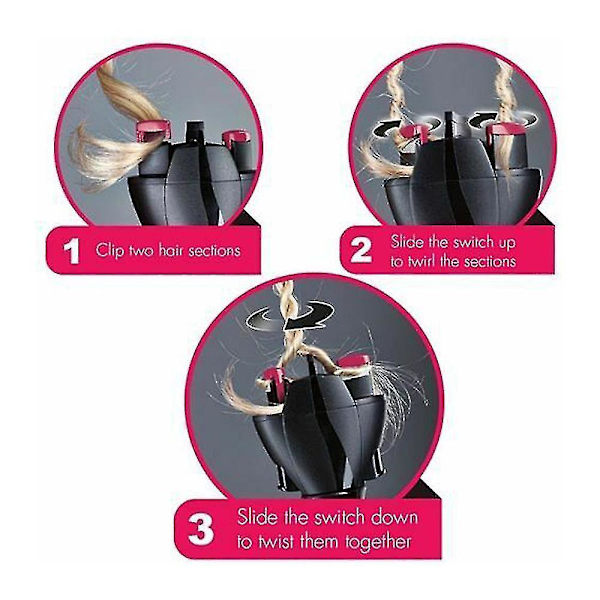 Elektrisk Hårfläta Quick Twist Automatisk Stickmaskin Styler Stylingverktyg