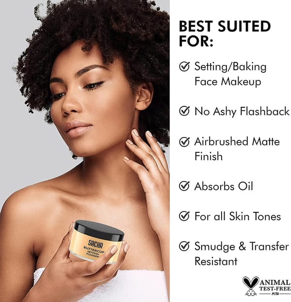 2 stk. Sacha Buttercup Setting Powder - Fint Malet Og Blitzvenlig