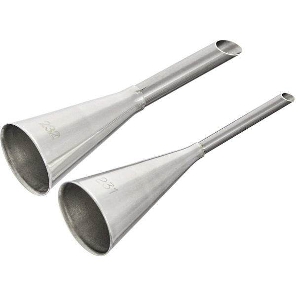Sæt med 2 små flødeskumsdyser, 6/8 mm.