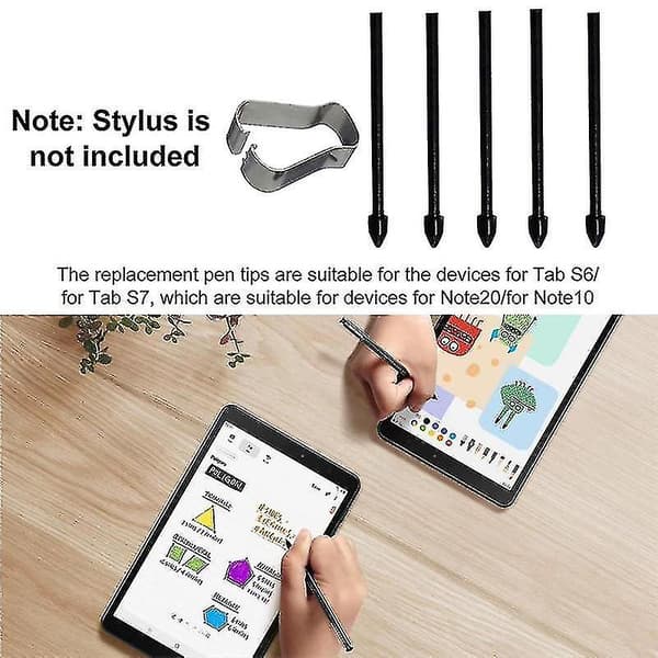 5 st Stylus-spetsar Ersättningsstylus Touch Pen Spetsar Ersättningsnib Galaxy Note20/note10/tab S6/tab S