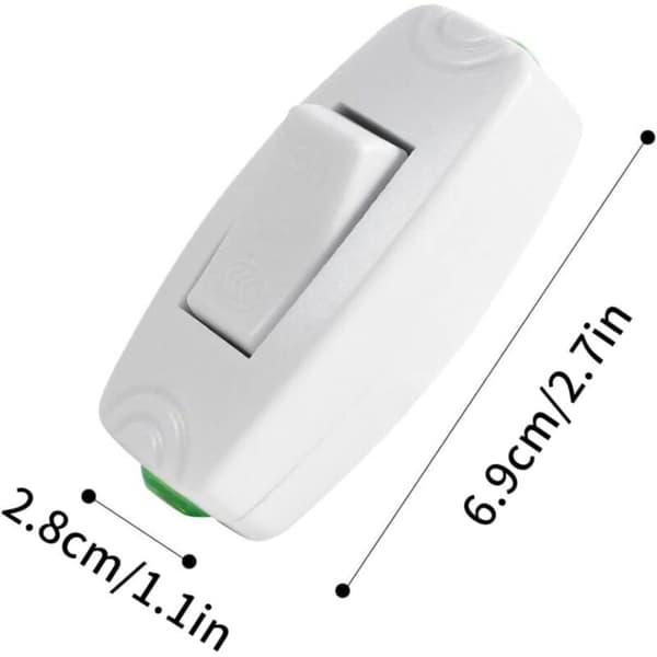 16A Lampapparat Knappkontrollbrytare, Vit Tryckknappsbrytare, 4st