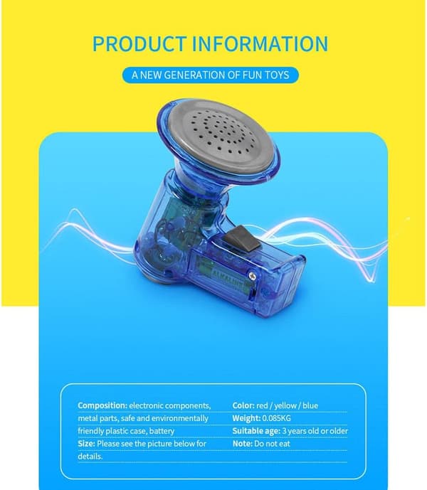 1 Mini Megafonleksak, Rolig Högtalarleksak i Plast (Batterier Ingår Ej)