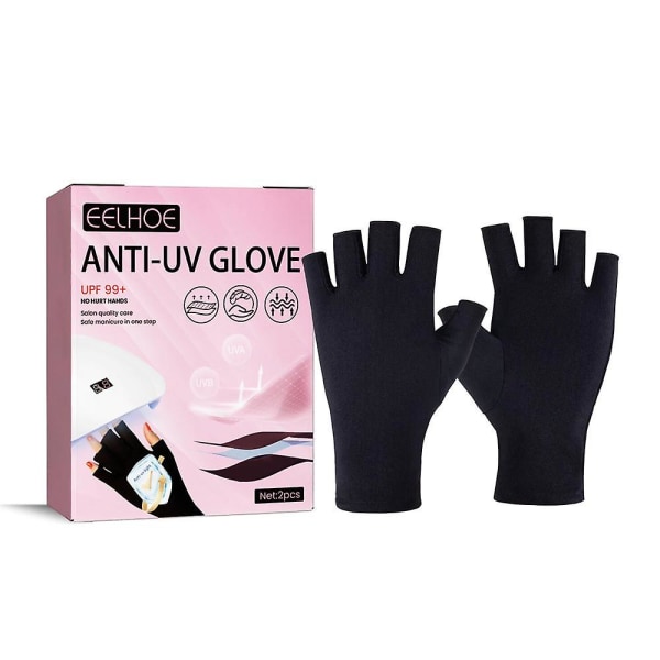Anti UV Negle Handsker Uv Gel Shield Handske Fingerløs Manicure Negle Art Tools Led Lampe Negle Tørrer Stråling Hånd