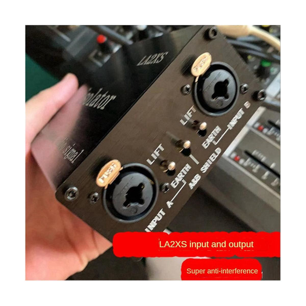 LA2XS Audio Isolator Støjreduktionsfilter eliminerer strømstøj Dual-Channel 6.5 XLR Mixer Audio Isolatorer
