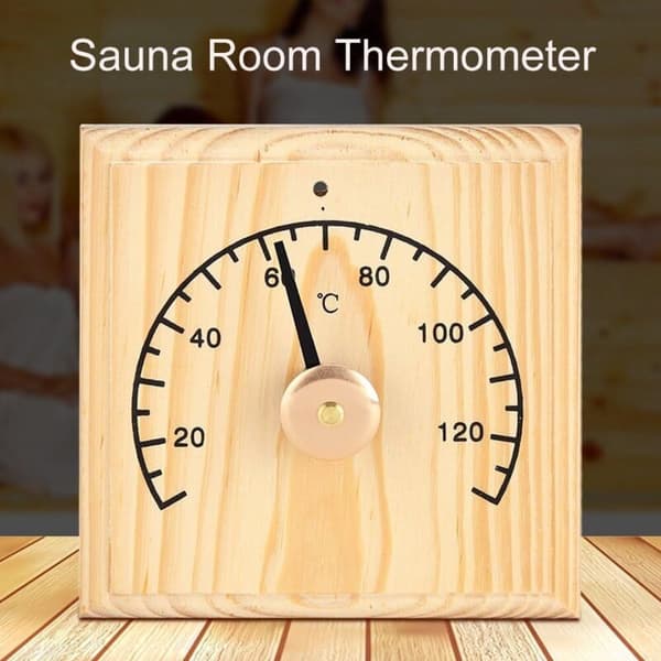 Badstuetermometer. 0-140 ℃ Badstuetermometer. Innendørs termometer i tre for veggmontert badstue