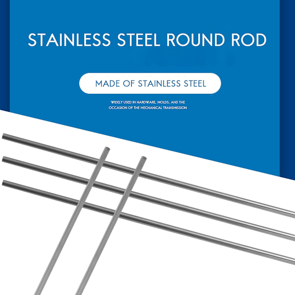5 stk DIY RC Model Rustfrit Stål Cirkelrund Stang 500mm x 3mm