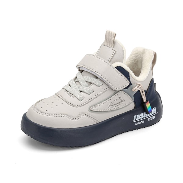 Trendy skatesko for gutter, komfortable sklisikre sneakers med myk såle for barn utendørsaktiviteter Beige Blue 34