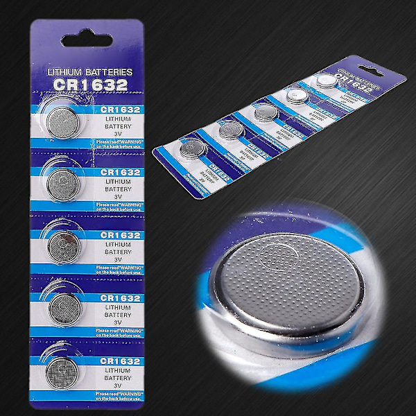 5 stk. 3V CR1632 Knapcelsbatterier til Ur Elektronik Fjernbetjening