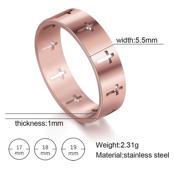 Cooltime Parringar i Rostfritt Stål Silverfärg Övernaturligt Kors Dam & Herr Ring Förlovning Bröllopspresent Mode Smycken