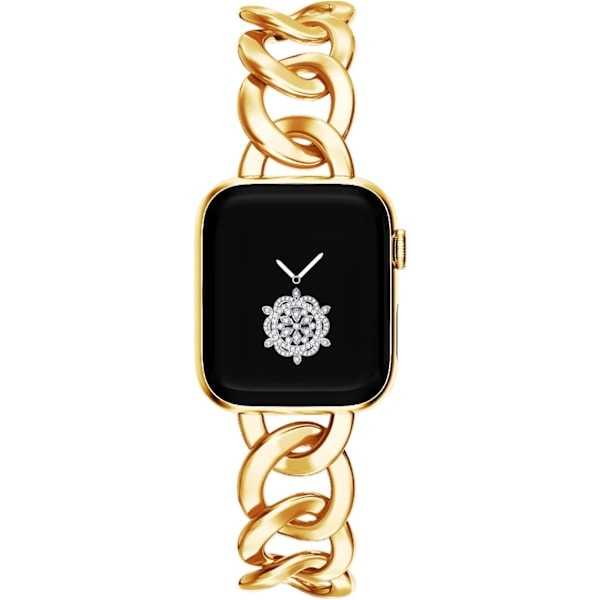 38/40/41 / mm 42/44/45mm Dameur Guld Klassisk Kæde Smart Watch Armbånd til Apple Watch Series Rem 9/8/7/SE/6/5 Elegant Erstatningsrem...