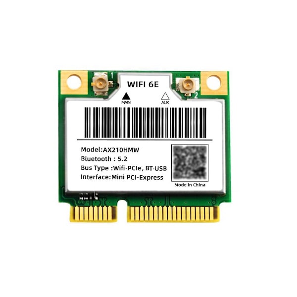 Wifi 6e Ax210hmw Mini Pcie Wifi 6 Langaton Kortti Ax210 5374mbps Bluetooth5.2 802.11ax 2.4g/5g/6g Wif