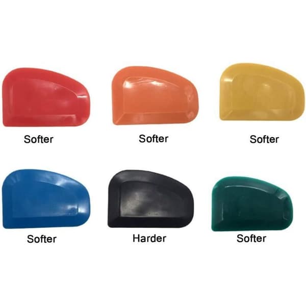 (6 deler) Gummispatelsett. Sparkelspade. Gummispatelsett. Plastmaleskrapesett. Sparkelskraper