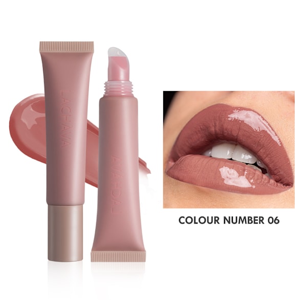LACHAVA spejl flydende maling 10 farver perlemorsglimmer lipgloss læbeglans læbeglasur makeup engros 6