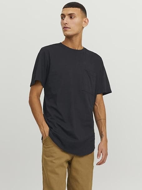 Herre T-skjorte med rund hals Black L