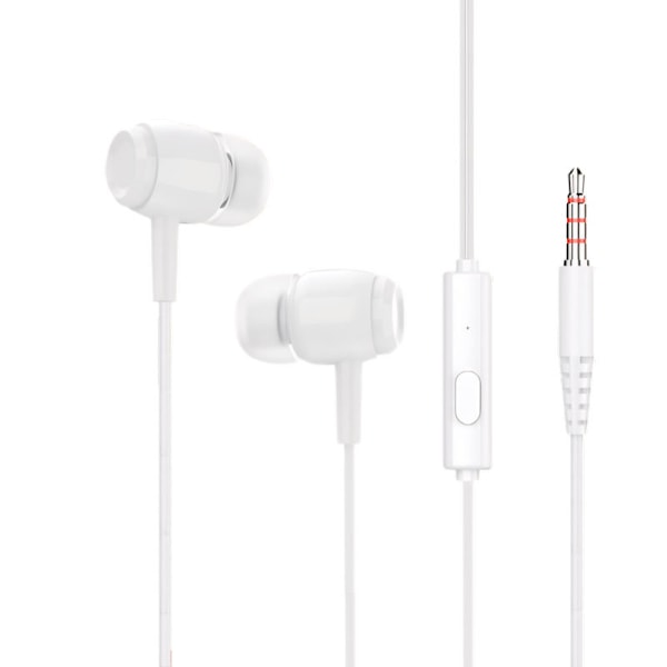 Ainutlaatuiset X10A in-ear langalliset kuulokkeet korkealaatuisella karaokeohjauksella ja mikrofonilla, 3,5 mm:n yleiskuulokkeet matkapuhelimille ja tietokoneille White