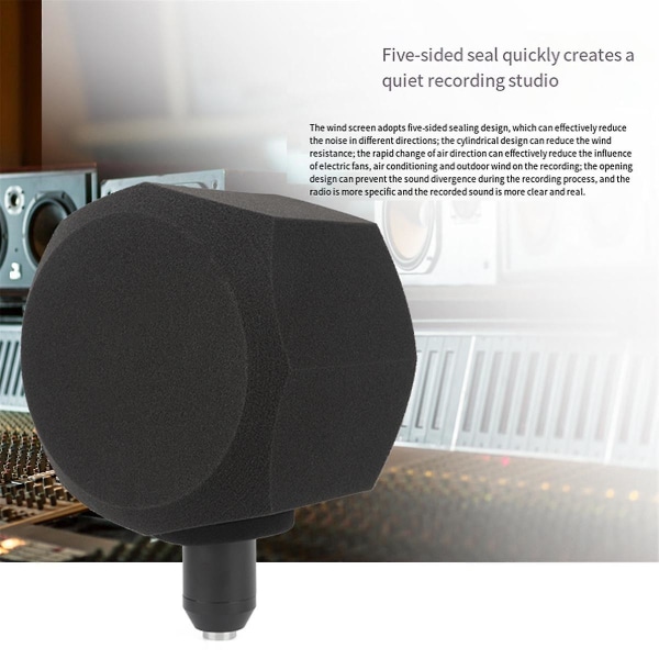 F2 Mikrofonskærm Akustisk filter Svampvindskærm til at filtrere Vokal Lydisoleret optagelsesfilter