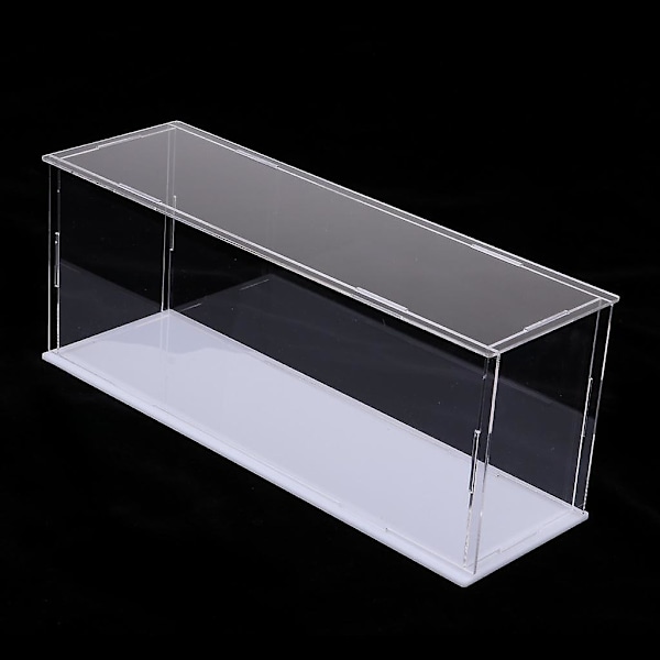 Transparent Akryl Displayboks Bakke Støvfri Opbevaring Visningsboks 28x8x11cm