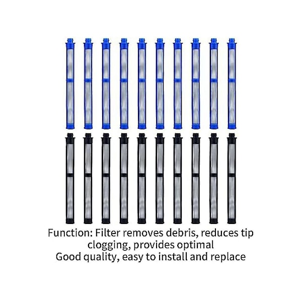 Luftløse sprøytepistolfiltre - 287033 10-stk 100 Mesh Latex og 287032 10-stk 60 Mesh Latex for de fleste trykk