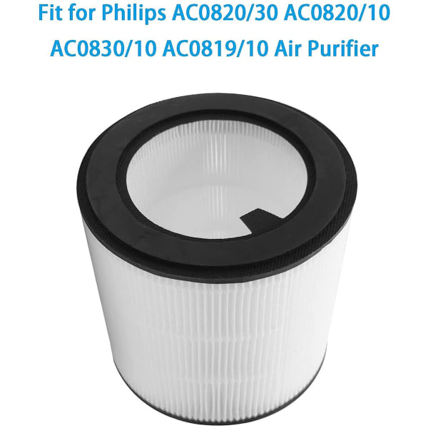 True HEPA luftrenarfilter kompatibelt med Philips AC0820/30 AC0820/10 AC0830/10 AC0819/10 (800-serien) luftrenare ersättningsfilter FY0194/30
