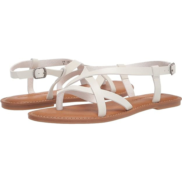 Kvinders afslappede rem-sandal White 37