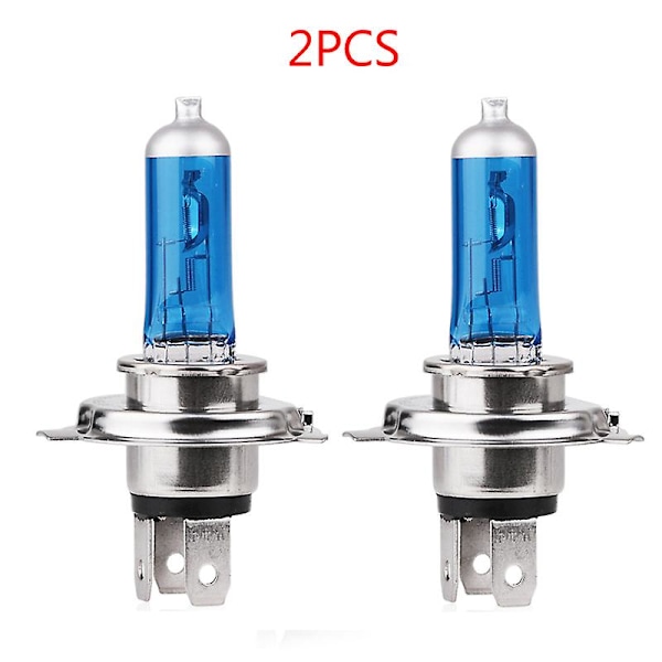 H4 Halogen 55w Bil Lyktpære Høy Lavstråle H4 12v 60/55w P43t 9003 Super Lys Hvit 6000k Bil Frontlys Lampe Biltilbehør