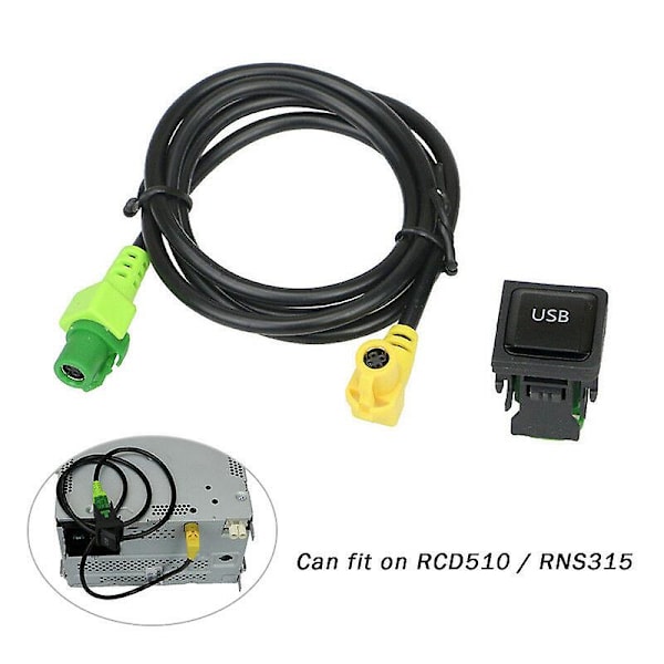 Bil USB AUX Växlingskabel USB Ljudadapter RCD510 RNS315 För- B6 B7 Golf 5 Mk5 Golf 6 Mk6 5 Mk5 Cc