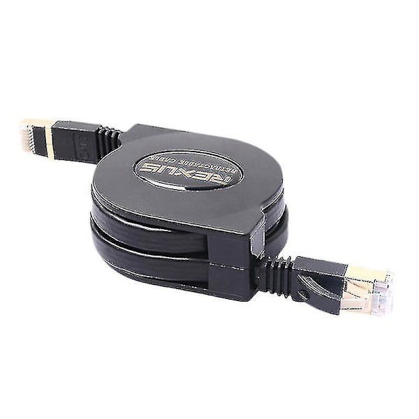 Rexlis 5ft Cat7 RJ45 LAN Retraktil Etet-kabel Kompatibel med Dator