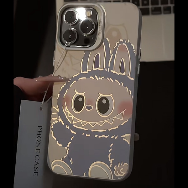 Brala Apple 16Pro mobilskal iPhone14 sött 13/12 skyddande skal xs kvinnlig modell labubu trendigt Apple XR